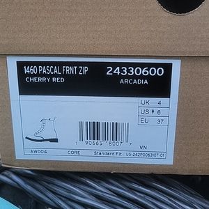1460 Pascal Front Zip Cherry Red Doc Martens